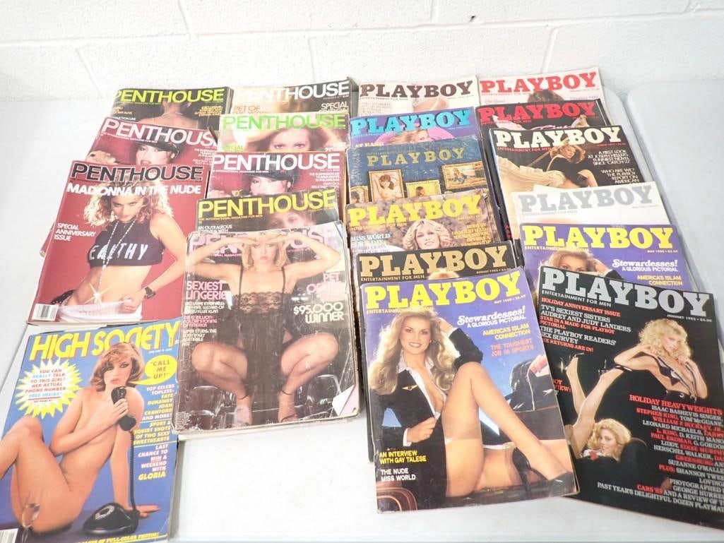 Adult magazine Lot including High Society, Penthouse, Playboy: Adult magazine Lot including High Society, Penthouse, Playboy