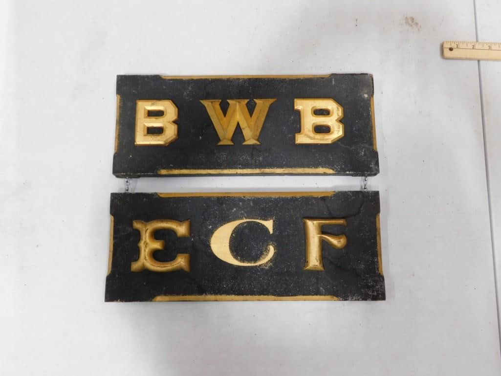 Antique Gold Leaf Salesman Sample for Sign Maker - Measures roughly 12x15": Antique Gold Leaf Salesman Sample for Sign Maker - Measures roughly 12x15"