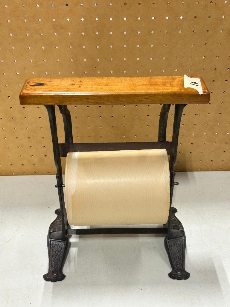 General Store Wrapping Paper Counter Display Cast Iron and Wood (1 of 4)