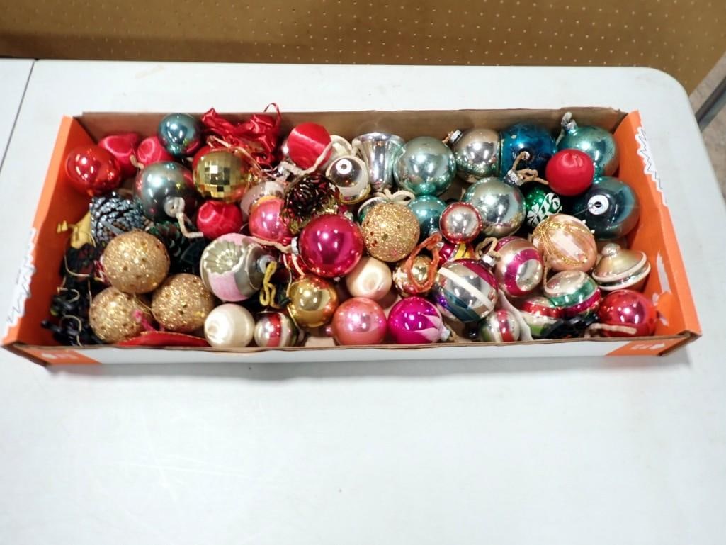 Vintage Christmas Lot incl Mercury Glass Ornaments, Indents, etd: Vintage Christmas Lot incl Mercury Glass Ornaments, Indents, etd