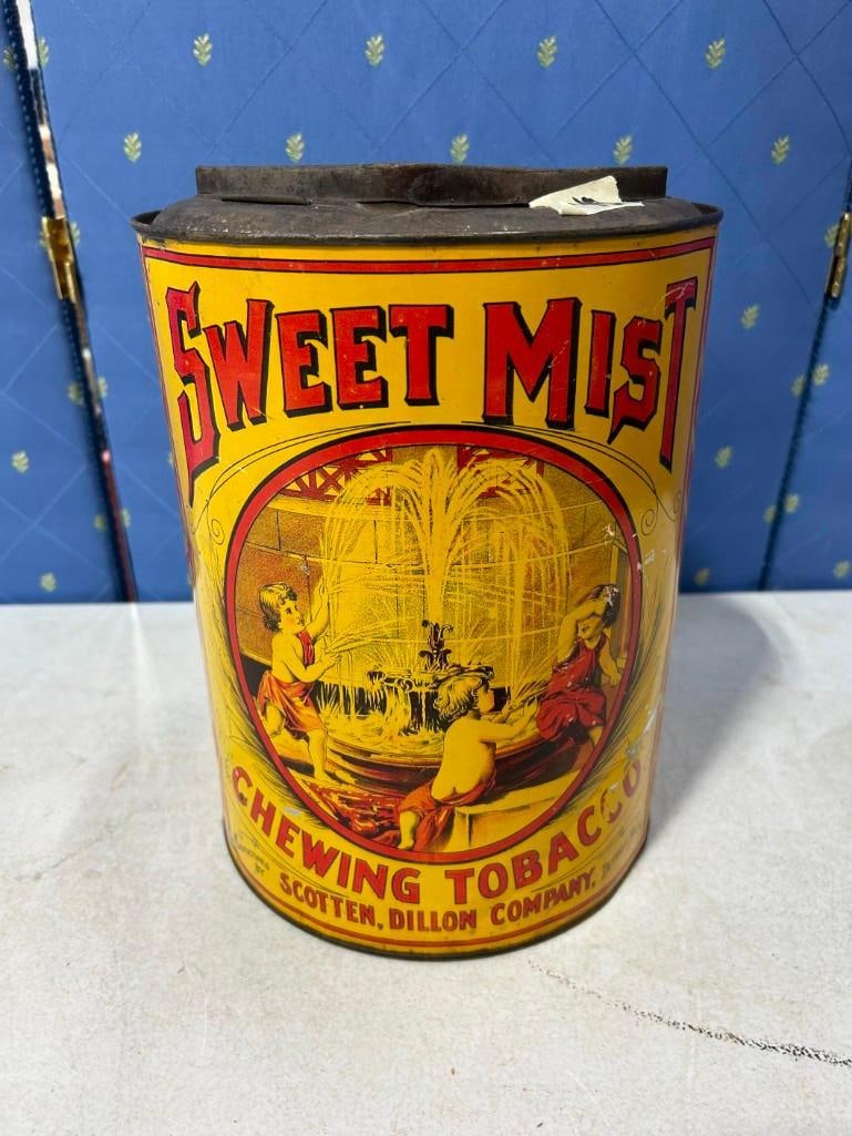 Sweet Mist Chewing Tobacco Advertising Store Display Tin (1 of 3)