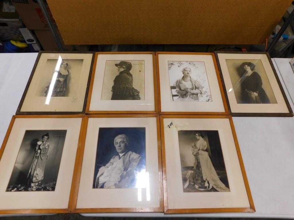 Lot of 7 Antique Autographed Opera Singer Photos in Frames (1 of 8)