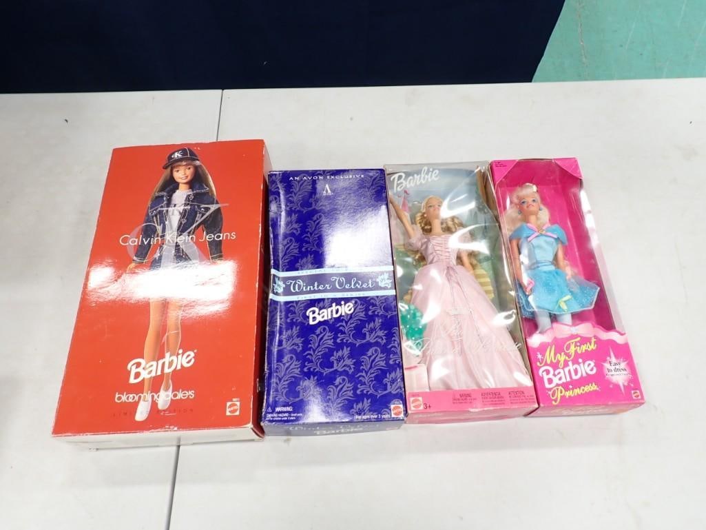 4 Barbie Dolls in Original Boxes incl Bloomingdales Barbie, Winter Velvet Barbie, (1 of 5)