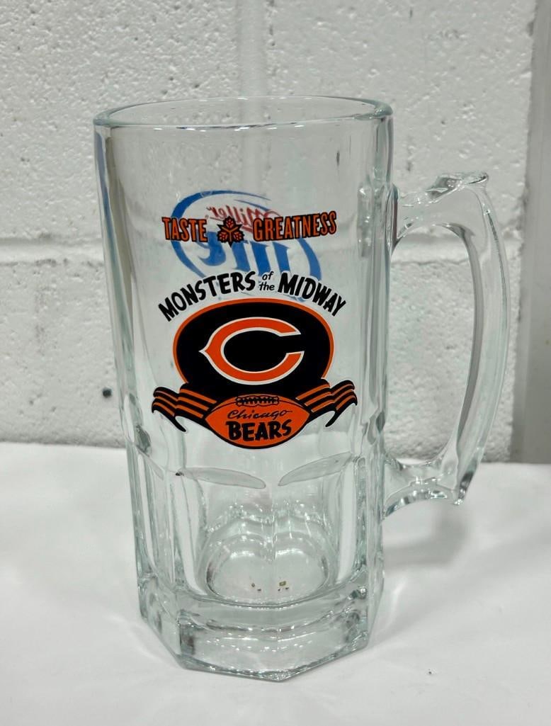 8 Miller Lite Chicago Bears Beer Mugs (1 of 5)