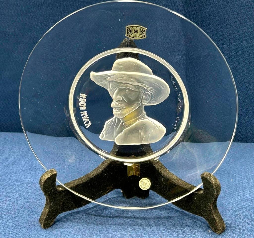Val St Lambert Glass Van Gogh Plate (1 of 4)