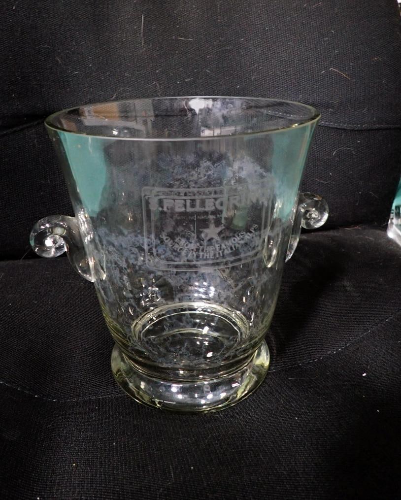 A San Pellegrino Glass Ice Bucket / Bottle Cooler: A San Pellegrino Glass Ice Bucket / Bottle Cooler