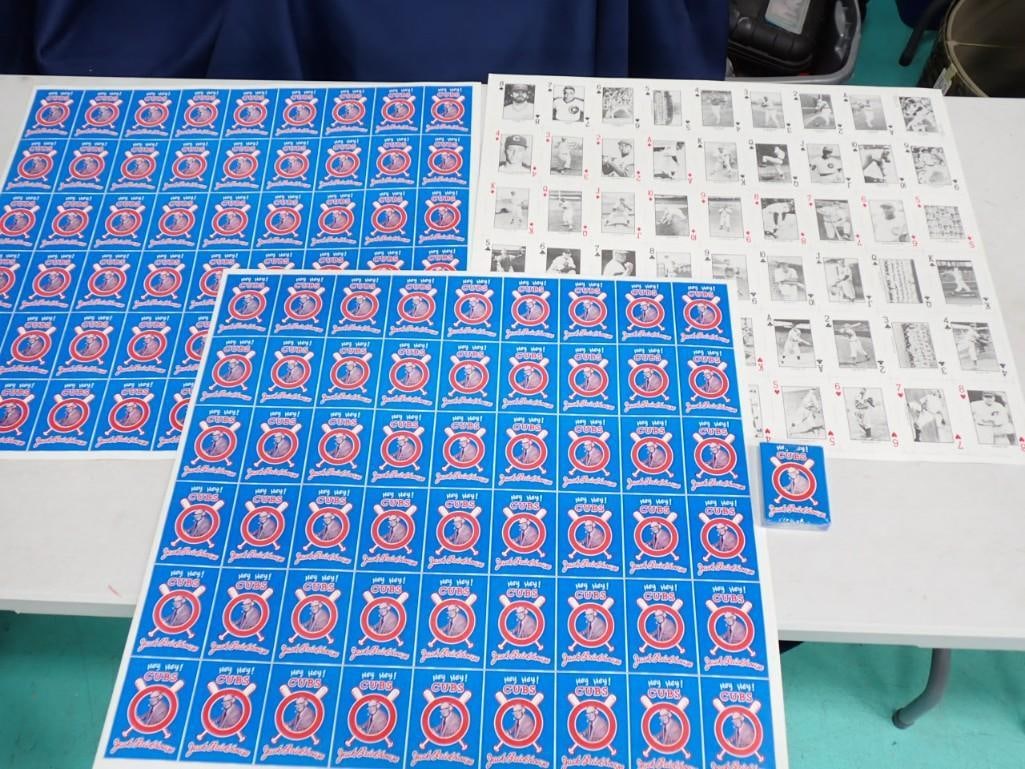 3 Uncut Sheets of Chicago Cubs Baseball Cards (1 of 7)