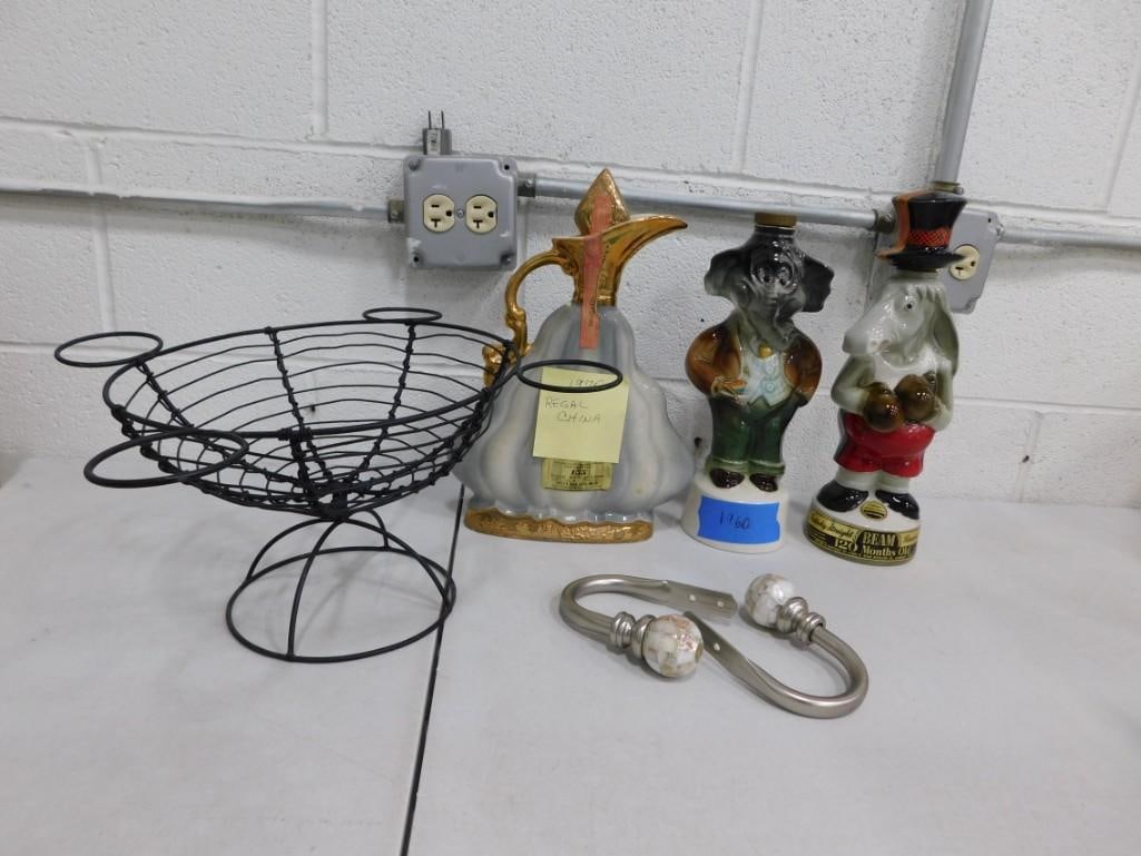 1960 GOP and Dem Elephant and Donkey Jim Beam Decanters, 1970 Regal China Jim Beam Decanter (1 of 7)