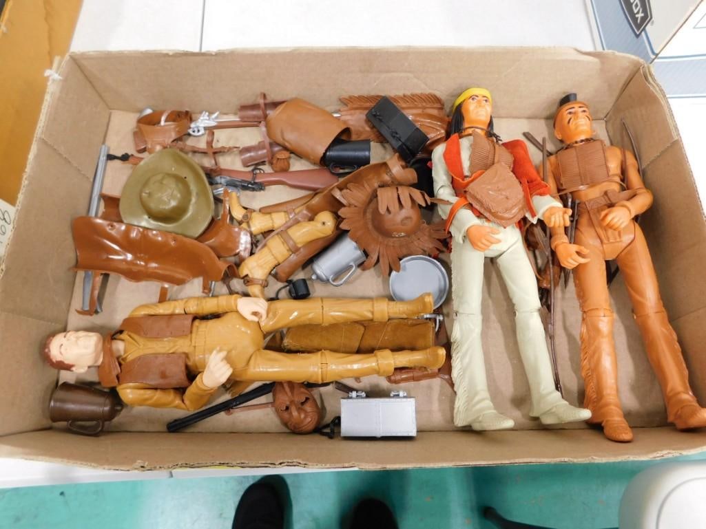 Vtg 1960s Marx Johnny West, Mohawk, Geronimo Indians 12" Figure and Accessories Lot (1 of 4)
