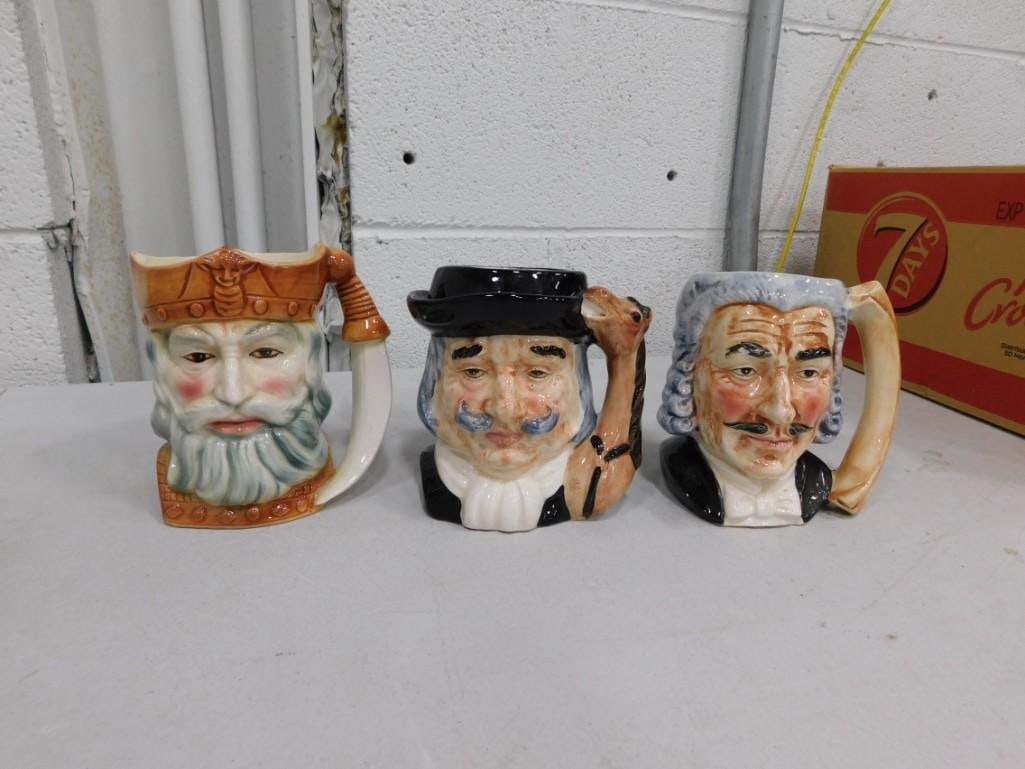 3 Royal Winston Grimwades Toby Mugs: 3 Vintage Royal Winston Grimwades Toby Mugs