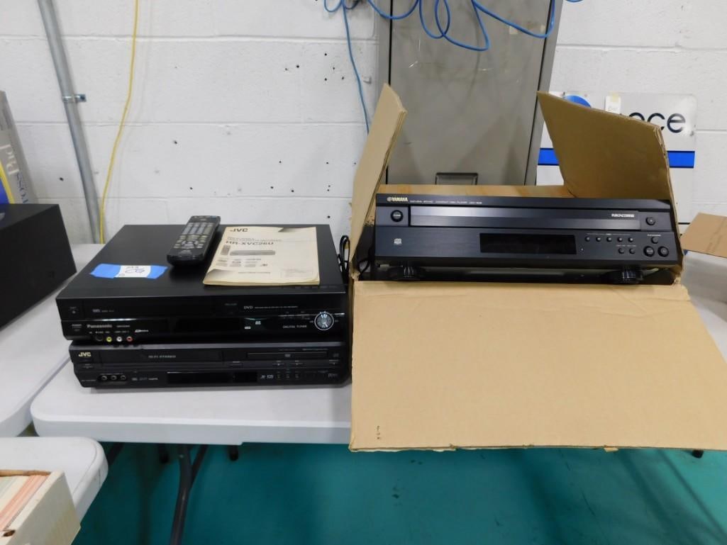 Electronics Lot including Yamaha CDC-508, JVC and Panasonic VCR / DVD Players (1 of 8)