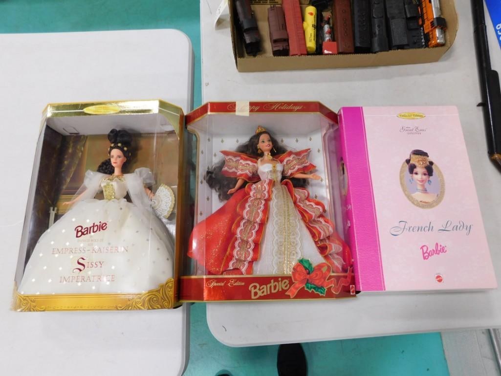 3 Barbies incl French Lady Barbie, Sissy Imperatrice Barbie, 1997 Holiday Barbie (1 of 5)