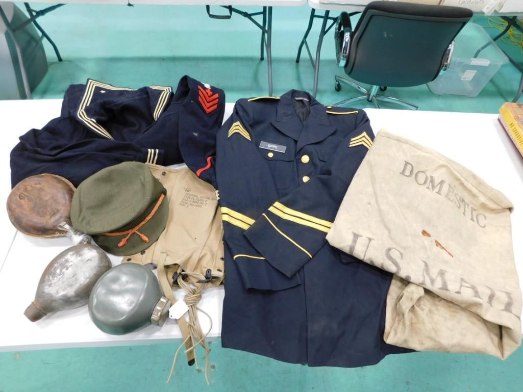 Military Lot incl Jacket, Hat, Canteens, Bags, Etc (1 of 9)