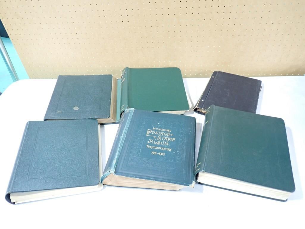 6 Vintage Postage Stamp Albums with Some Stamps (1 of 12)