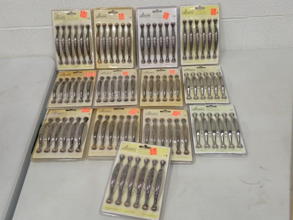 Large Lot of NIP Drawer Pulls Allison Hardware: Large Lot of New in Package Drawer Pulls Allison Hardware . 13 packages of 6 pulls each