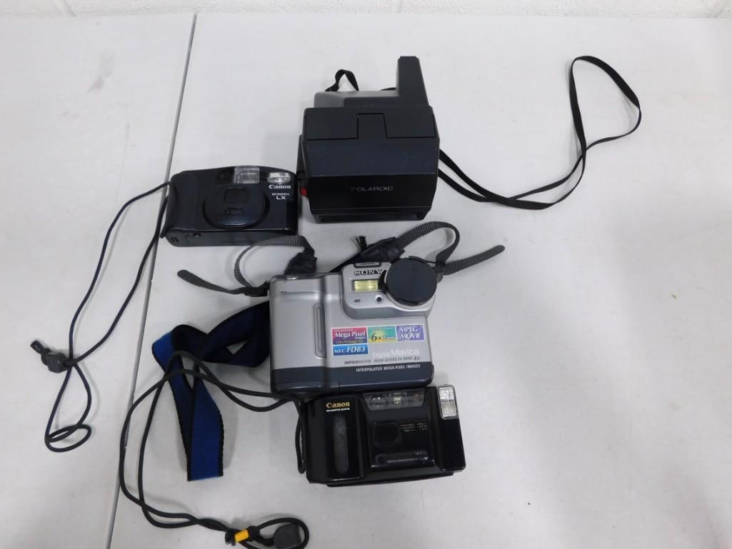 Camera Lot incl Sony Movie Camera , Polaroid 640, Canon Snappy LX, etc (1 of 6)