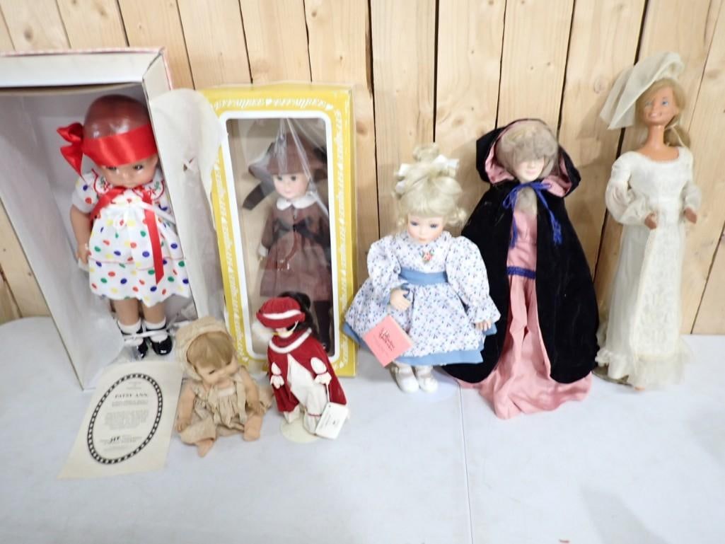 Doll Lot incl Effanbee, Patsy Ann Porcelain Doll, Paradise Galleries, 1976 Supersize Barbie (1 of 10)