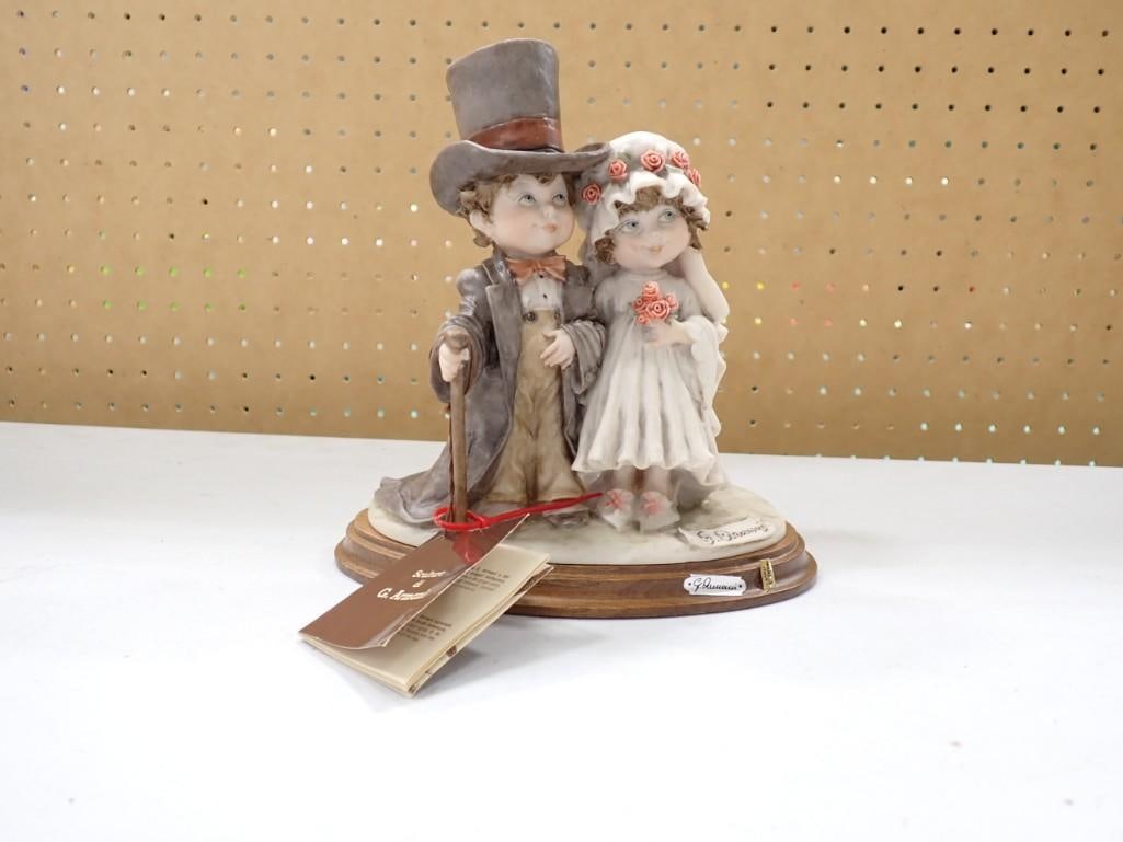 Giuseppe Armani Figurine Child's Play Bride & Groom 1982 Florence Made in Italy (1 of 5)