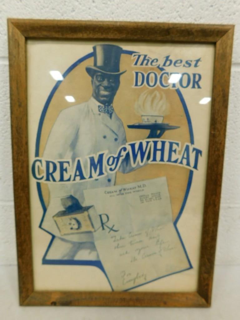Cream of Wheat the Best Doctor Framed Advertisement 11" x 15": Cream of Wheat the Best Doctor Framed Advertisement 11" x 15"