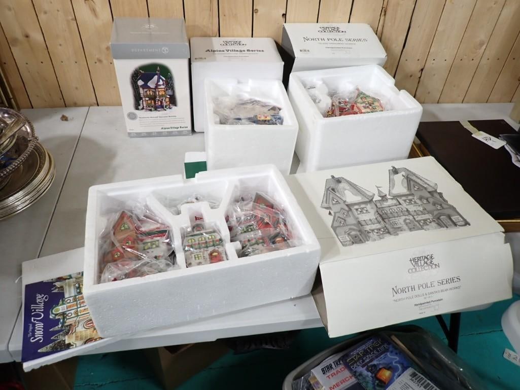 4 Dept 56 Christmas Village Buildings incl Heritage Village Collection North Pole Series (1 of 8)