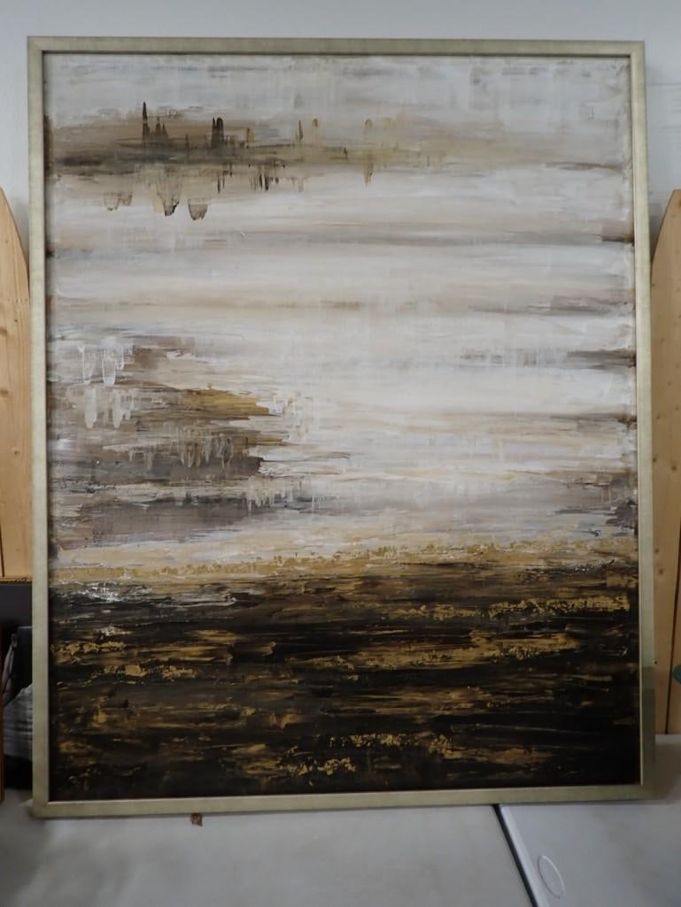 Large Abstract Original Painting Framed 52" x 41" (1 of 5)