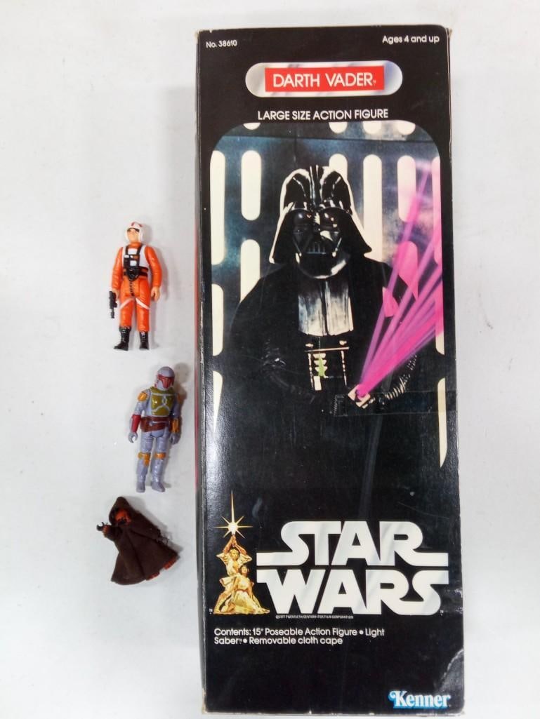 Misc Star Wars Figures incl 1978 Vintage 15" Poseable Action Darth Vader (1 of 10)