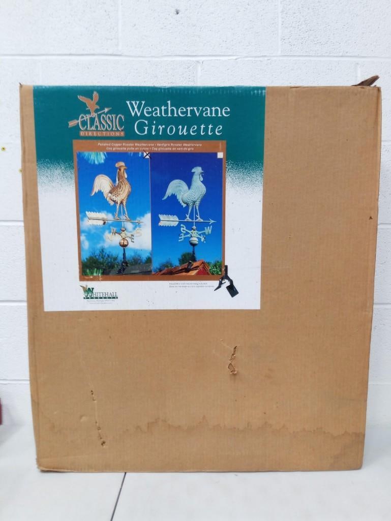 Weathervane Girouette Polished Copper Rooster New in Box (1 of 2)