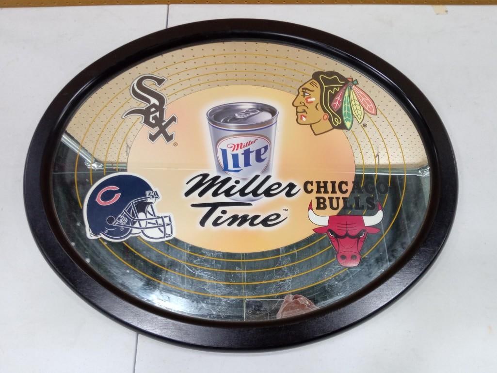 Miller Lite Chicago Sports Mirror: Miller Lite Chicago Sports Mirror