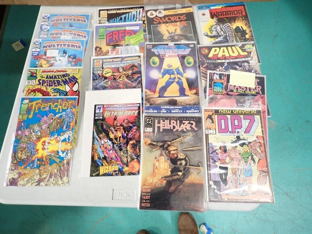 Lot of DC and Marvel Comic Books incl Tales of Hijinx, Ultraforce, Hell Blazer, (1 of 6)