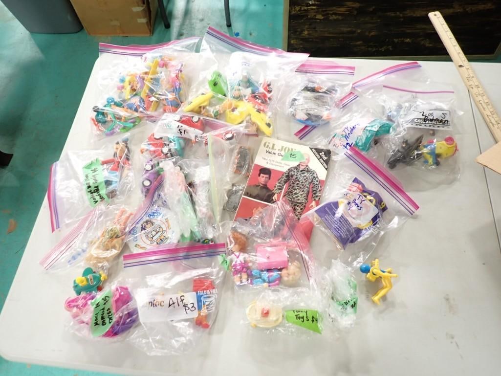 Lot of Small Toys incl McDonald's Happy Meal, Jetsons, Disney, GI Joe Value Guide, etc (1 of 8)