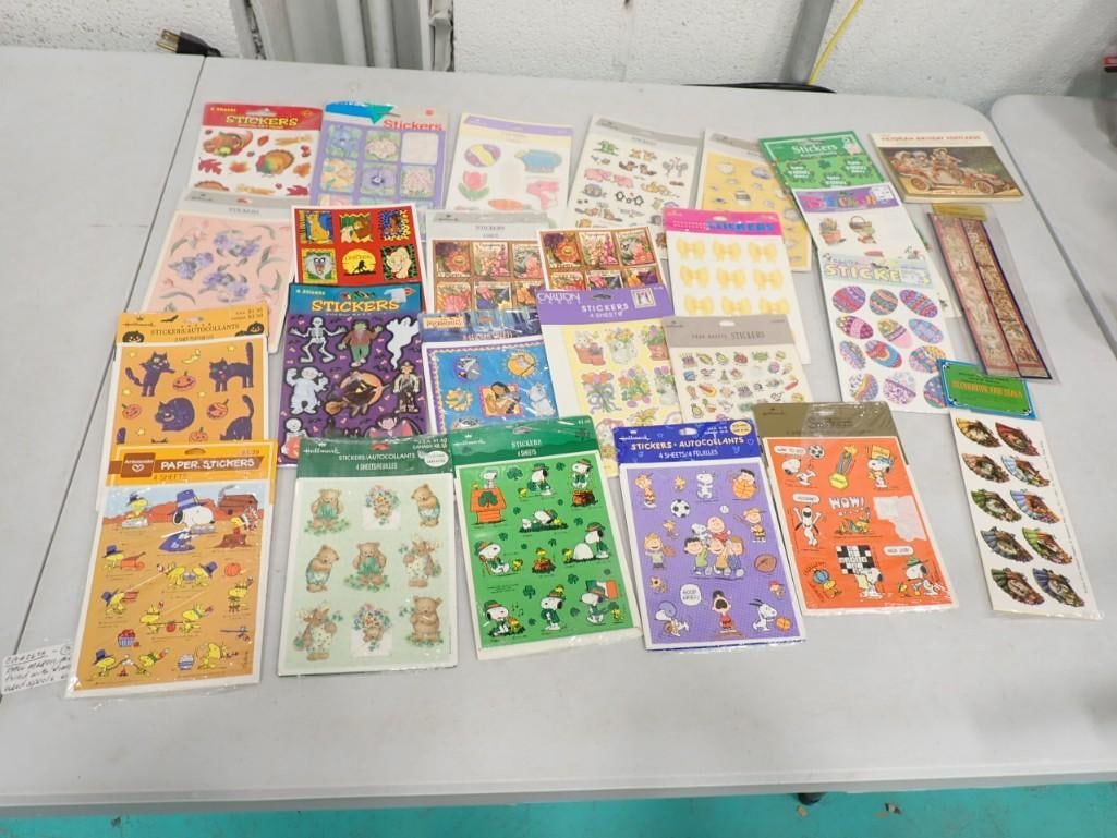 Vintage Stickers incl 1965 Peanuts, Vatican Book, Book of Victorian Postcards, Etc (1 of 9)