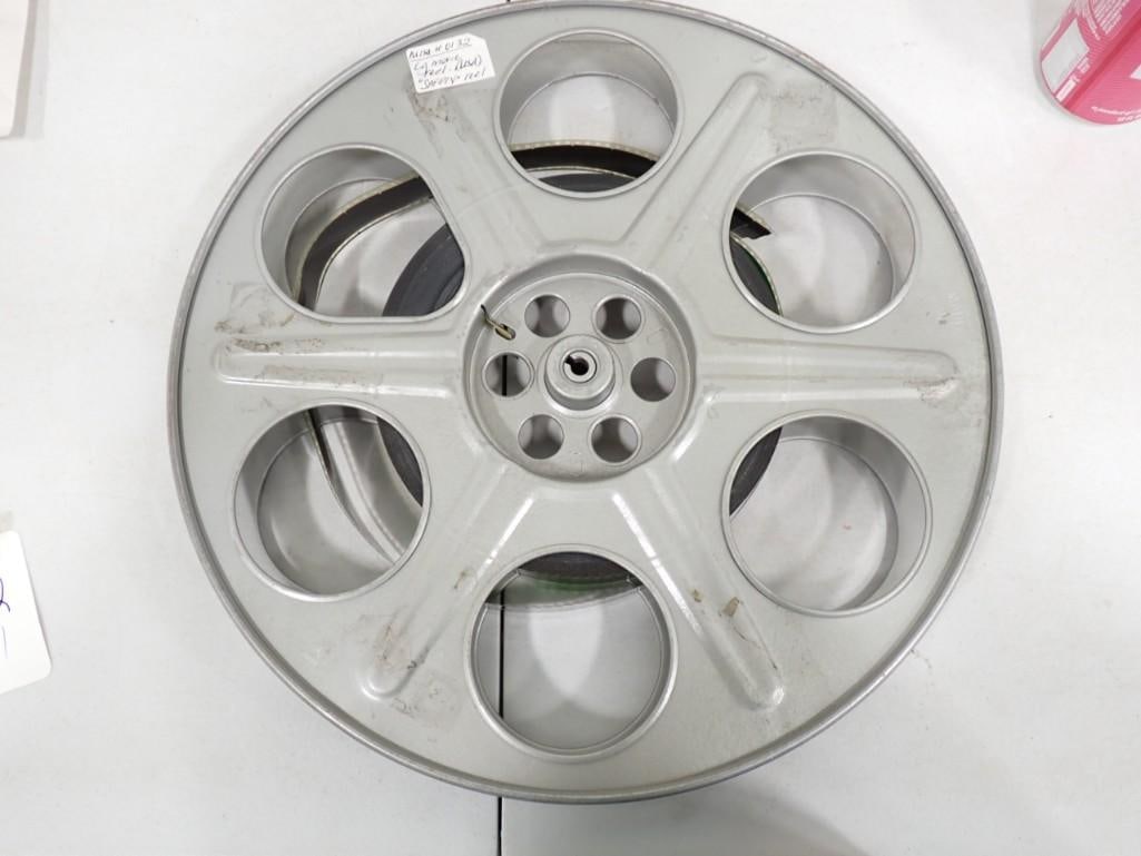 Vintage Movie Reel with some Film 14 1/2" Diameter 35mm film: Vintage Movie Reel with some Film 14 1/2" Diameter 35mm film