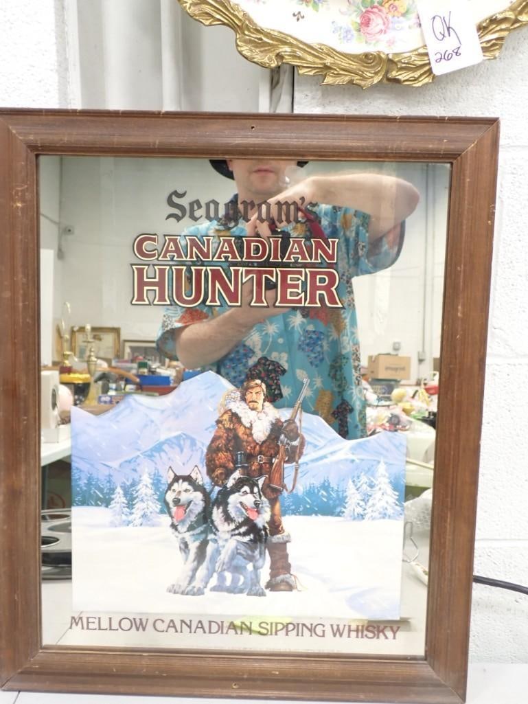 Seagram's Canadian Hunter Whisky Bar Mirror 23" x 19" (1 of 4)