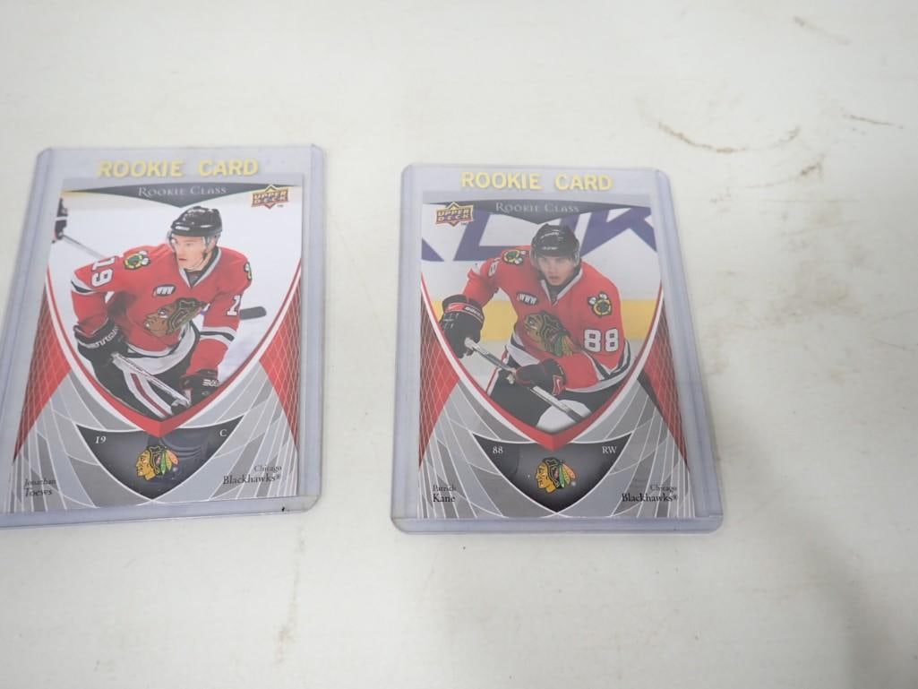 Jonathan Toews and Patrick Kane Chicago Blackhawks Rookie Hockey Cards (1 of 6)