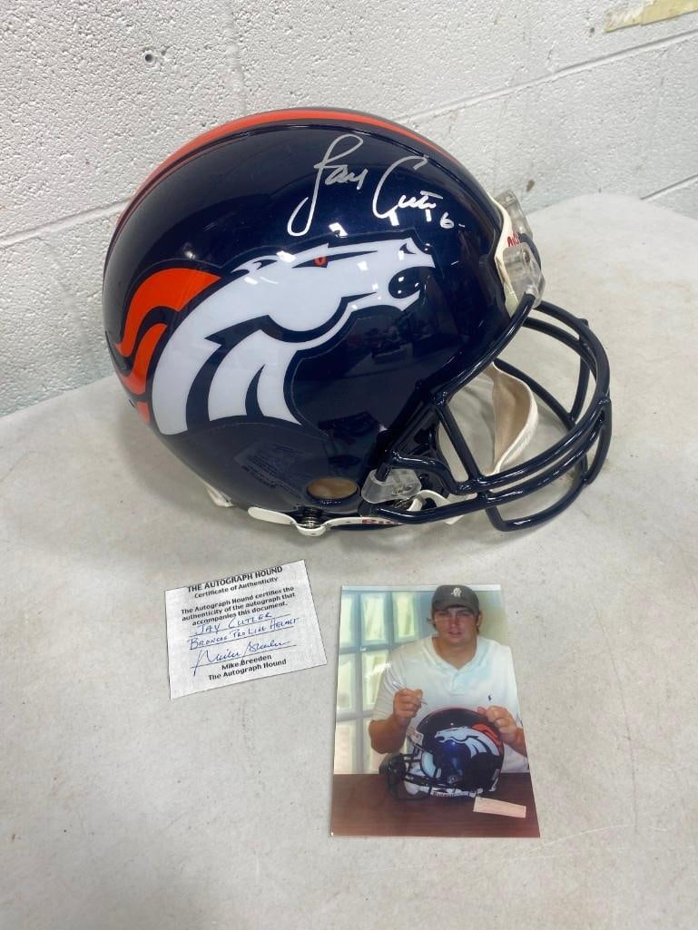 Jay Cutler Signed Broncos Full Size Pro Line Helmet with COA (1 of 4)