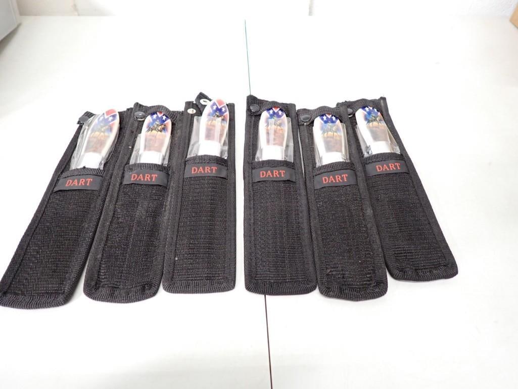 6 Knives or Daggers with Sheaths Dart Brand (1 of 6)