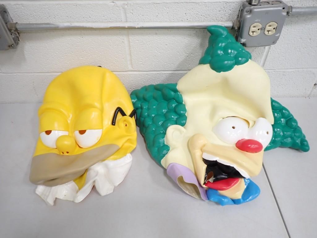 Homer Simpson and Krusty the Clown Halloween Masks: Homer Simpson and Krusty the Clown Halloween Masks