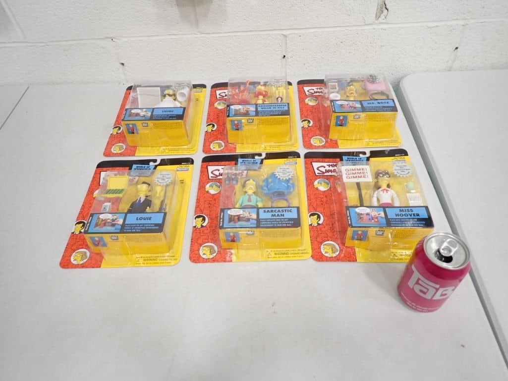 Lot of 6 Simpsons Action Figures New in Package including Sarcastic Man, Louie, Luigi, Ms. Botz (1 of 7)