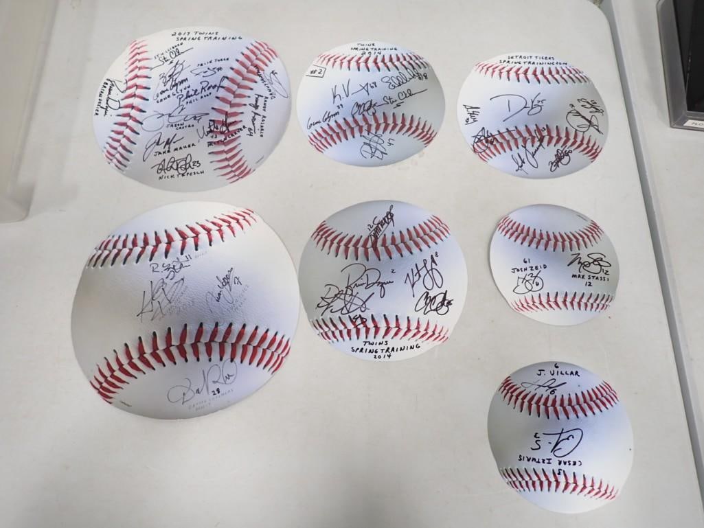 Spring Training Twins & Detroit Tigers MLB Baseball Autographs - No COAs: Spring Training Twins & Detroit Tigers MLB Baseball Autographs - No COAs