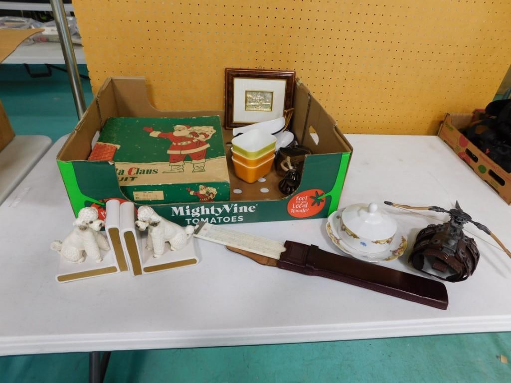 Collectible incl Vintage Pyrex Refrigerator Boxes, Vintage Lefton Poodle Bookends, (1 of 8)