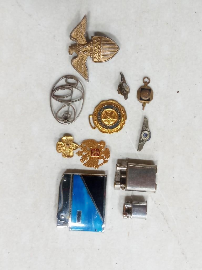 Smalls Lot incl Military Medals, Lighters, etc (1 of 14)