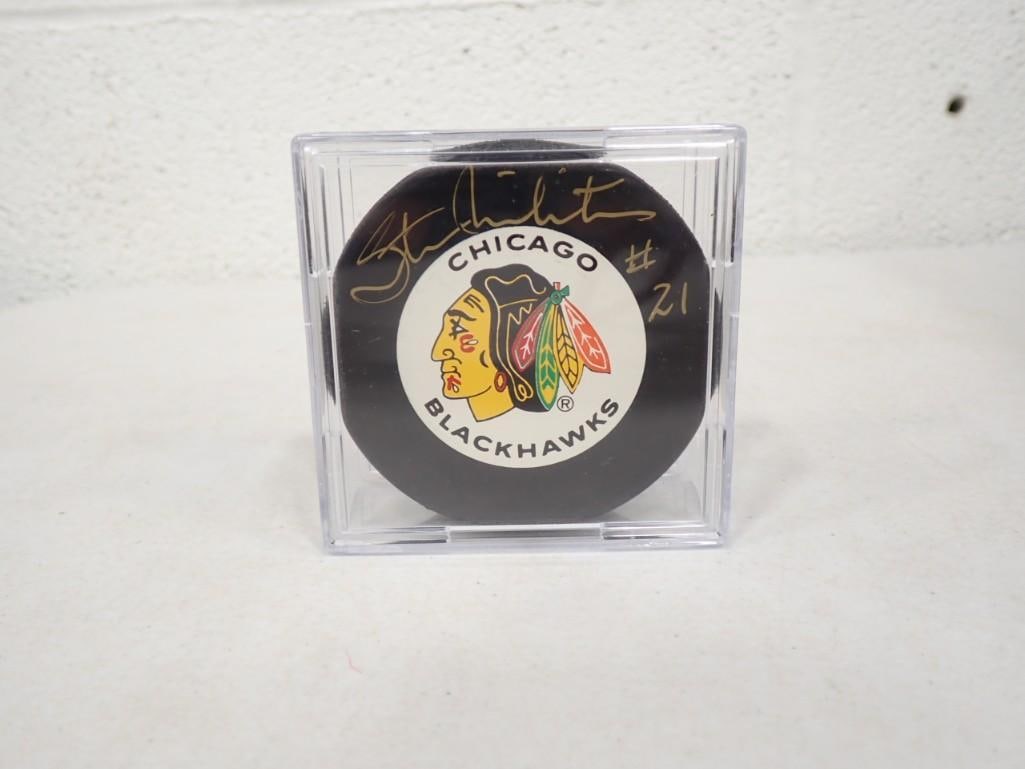 Stan Mikita Chicago Blackhawks signed NHL Hockey Puck - No COA (1 of 4)