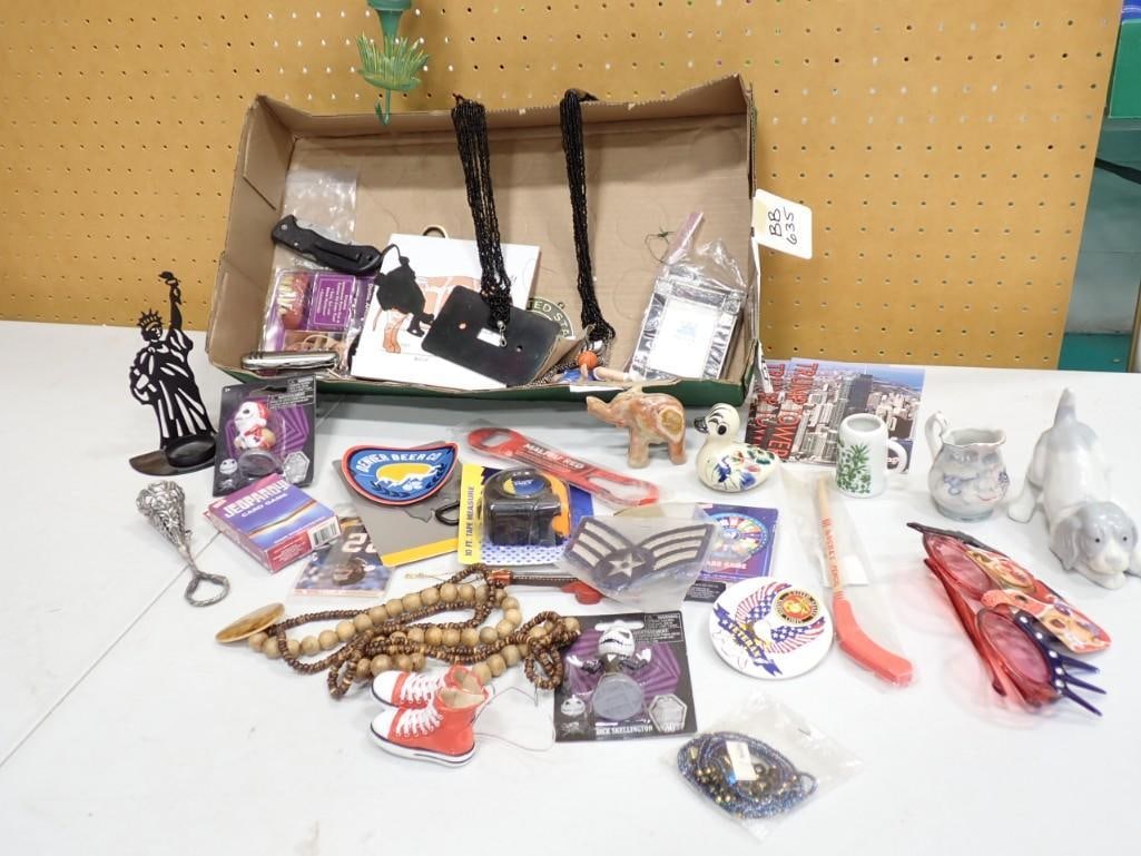 Lot of Smalls incl Patches, Figures, Trinkets, etc: Lot of Smalls incl Patches, Figures, Trinkets, etc