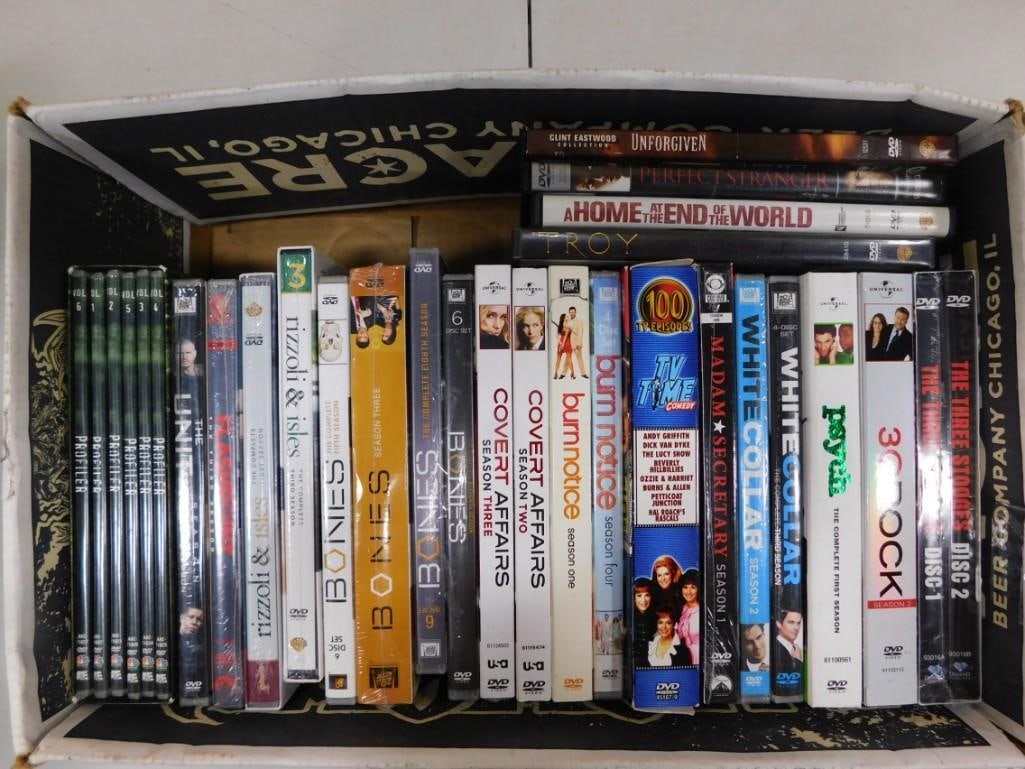 Media Lot including 12 New TV Series, 8 TV series Opened and 4 DVD Movies (1 of 2)