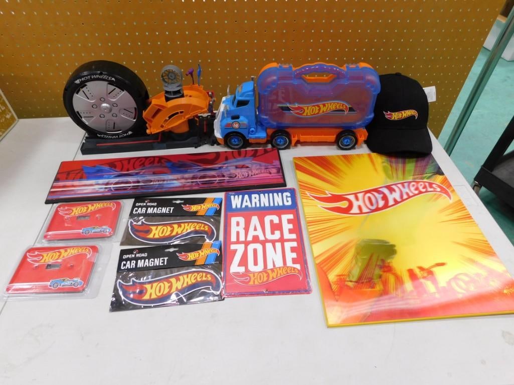 Hot Wheels Collectibles Lot including Light Switch Covers, Magnets, Wall Art, Carrying Cases, etc (1 of 8)