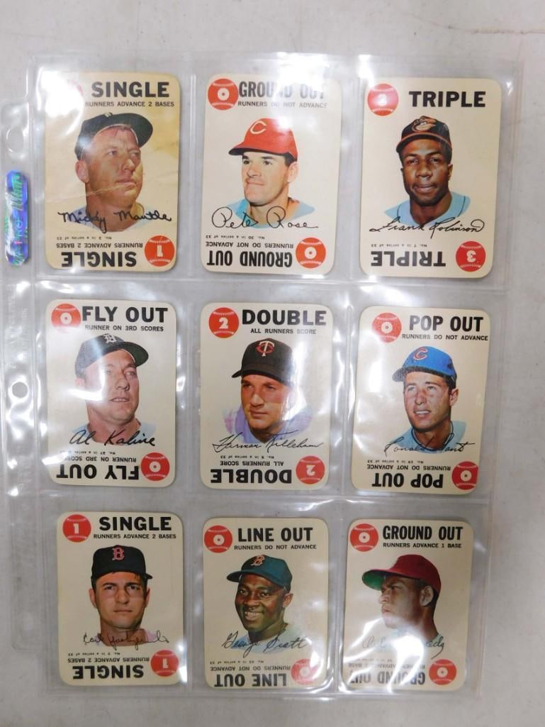 1968 Topps Baseball Game Cards 9 Total incl Mantle, Rose, Robinson, Kaline, (1 of 4)