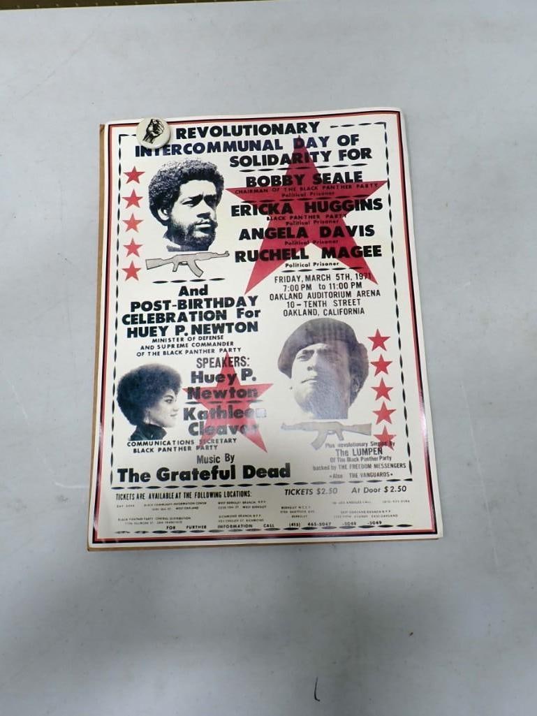 Vintage Black Panther's Bobby Seale Poster - Measures roughly 11x15" (1 of 6)