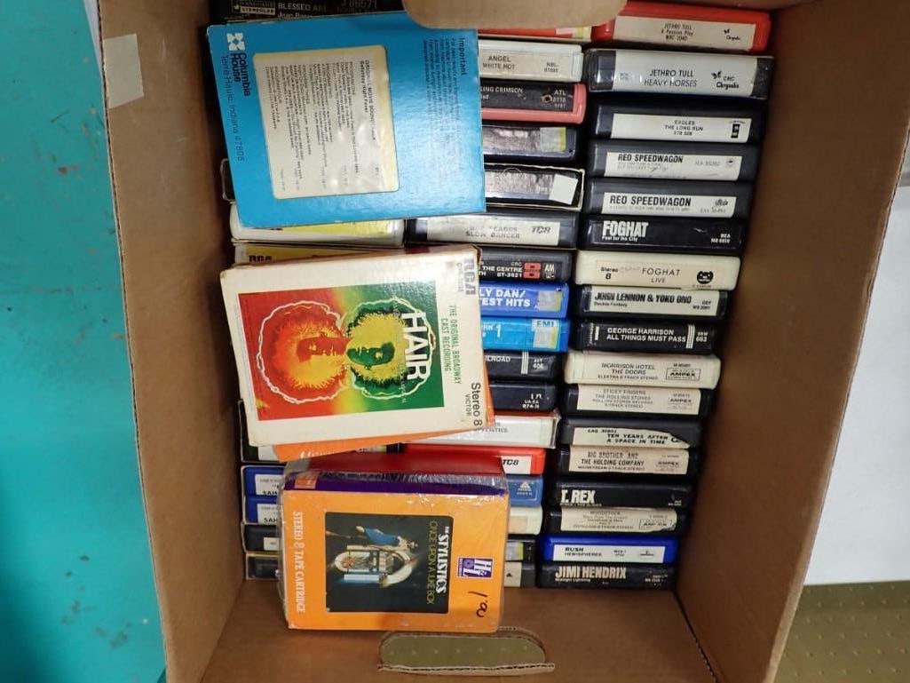 8-Track Cassette Lot including Foghat, Reo Speedwagon, T. Rex, Jimi Hendrix, Jethro Tull, Hair, Stee (1 of 5)