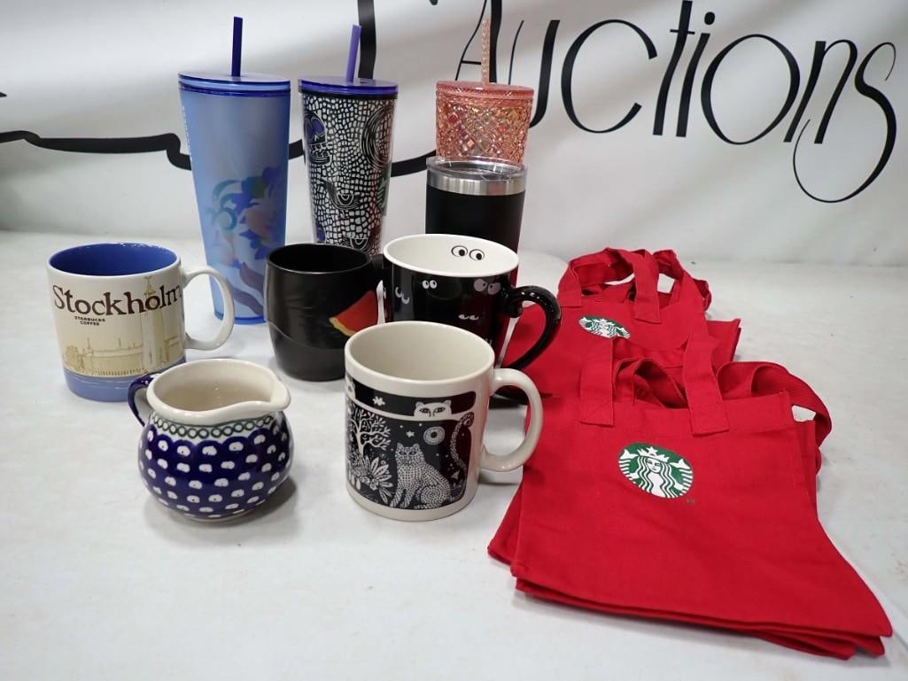 Starbucks Lot including Mugs, Bags, Drink Cups, etc.: Starbucks Lot including Mugs, Bags, Drink Cups, etc.