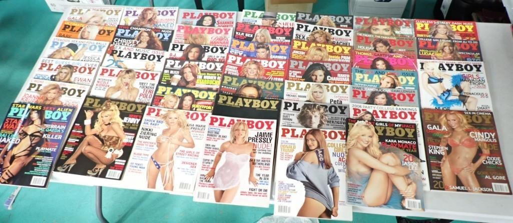 Large Lot of Playboy Magazines from 2005 2004 2003 and 2006 (1 of 13)